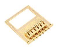 Generic Pont de Guitare à Selle Durable, Emplacement de Micro Humbucker pour Guitares électriques TL Telecaster, Hauteur Réglable, Style Kaléidoscope doré 10,4 X 8,9 X 1,1 Cm (branches dorées)