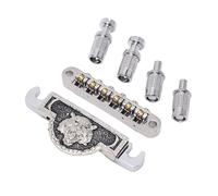 Generic Pont de Selle à Roulettes pour Guitare, Design élégant, Réglable en Laiton, 6mm, pour Joueurs de Guitare électrique (SILVER)