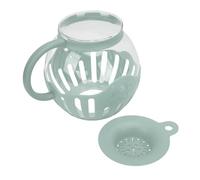 Generic Popcorn Popcorn à Micro-ondes en Verre, Double Couvercle à Double Bouche à Haute efficacité en Verre Micro-ondes de Pop-corn pour la Fête de Jeu de Cinéma (BLUE)