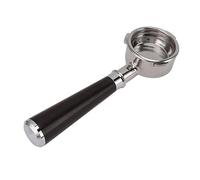 Generic "Portafilter sans Fond de 58 mm" Porte-filtre à café en Acier Inoxydable pour Machine Barsetto, Poignée en Bois Massif écologique, Facile à Nettoyer (Bois de santal violet de type A)