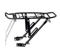 Generic Porte-bagages Réglable en Acier allié de Grande capacité, Porte-bagages Durable pour Vélos de Montagne de Route, Matériau en Alliage D'aluminium, Panneaux Noirs pour le Cyclisme Longue (BLACK)