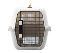 Generic Porte-Chien de Voyage Sûr, Spacieux, Portable, Facile à Nettoyer pour Les Visites chez Le Vétérinaire, Boîte de Transport pour Animaux de Compagnie pour Les Aventures en Plein Air (Grey)