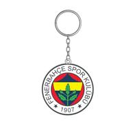 Generic Porte-clés avec motif Fenerbahce pour voiture, moto, pendentif clé football Turquie comme cadeau pour hommes, femmes et enfants., jaune, kompakt