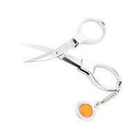 Generic Porte-clés de Ciseaux Pliants Portables en Acier Inoxydable pour Suspendre l'art de la Décoration - Argent 9,5 * 5 Cm