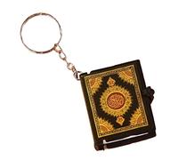 Generic Porte-clés Pendentif Coran Rétro Islamique, Anneau Arabe pour Clés, Breloque, Noir