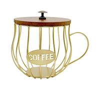 Generic Porte-dosettes de Café, Récipient à Capsules de Café En Forme de Tasse pour Le Bureau et La Maison, or