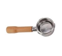 Generic Porte-filtre à café en Acier Inoxydable, 58mm, Conception sans Fond pour Accessoires de Machine à café Barsetto, 3 Oreilles, Hypoallergénique, Durable (Style 2)
