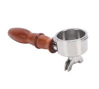 Generic Porte-filtre de 51 Mm avec Poignée en Bois, Porte-filtre à café en Acier Inoxydable à Double Bec, à Panier Filtrant avec Conception d'extraction, Idéal pour les Pièces de Rechange du café