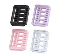 Generic Porte-foret à Ongles, Organisateur Anti-poussière pour Salon de Maison, Boîte de Rangement de Forets à Ongles Portables 4 Pièces en Matière Plastique