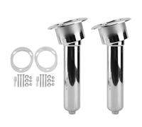 Generic Porte-gobelet de Canne à Pêche pour Bateau, Support de Canne à Pêche Robuste à Montage encastré pour Yachts, Conception Durable en Acier Inoxydable 316 à Double Fonction (15 degrés)