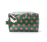 Generic Porte-Maquillage à Pois avec poignée - Trousse de Toilette PVC | Mallette de rangement cosmétique au toucher doux pour dames et filles, compartiment principal spacieux pour les essentiels