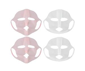 Generic Porte-masque Facial en Silicone, Découpe 3D Hydratante pour Masques en Feuille pour L'heure du Bain, 4 Pièces