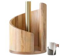Generic Porte-mouchoirs de table en bois de manguier avec support en fer, base ronde, multifonctionnel pour salon et chambre à coucher