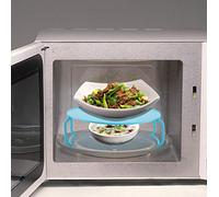 Generic Porte-plateau en Plastique, Panier à Vapeur à Vapeur Plat, pour Autocuiseur à Four à -ondes pour la Mise en Conserve Instantanée de la Friteuse à Air (BLUE)