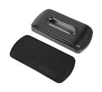 Generic Porte-serviettes de Voiture en Fiber de Carbone Véritable, Adhésif Résistant à L'usure avec Plaque D'immatriculation de Stationnement pour Intérieur de Voiture, Ajustement Universel