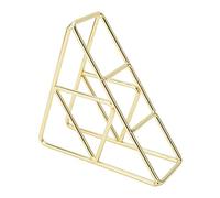 Generic Porte-serviettes en Papier Compact en Métal, Porte-serviettes Autoportant Triangulaire Brillant pour Porches, 2,1 X 6,6 X 4,3 Pouces (GOLD)