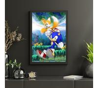 Generic - Poster - A4 - Sonic le hérisson - Rétro - Caricature - Salle de séjour