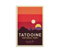 Generic - Poster vintage sur toile Tatooine Star Wars - Décoration murale pour salle de classe - 45 x 30 cm