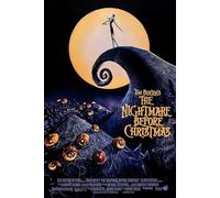 Affiche vintage de film L'Étrange Noël de monsieur Jack de Tim Burton - Photo murale A4