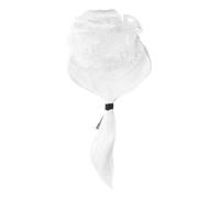 Generic Postiche Blanche de Juge Longue et Bou en Fibres Haute Température, Ajustable pour Costume Homme, Fixation Confortable et Usage Prolongé, pour Cosplay ou Soirée Déguisée
