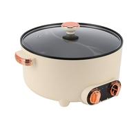 Generic Pot Chaud électrique Réglable à Double Saveur, pour Réunion de Famille, Matière Plastique Robuste pour Pot Chaud Chinois 14,57x12,4x6,3 Pouces (Prise UE 220V)