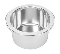 Generic Pot de Remplacement de Réchauffeur de Cire D'alliage D'aluminium de 100mm Facile à Nettoyer Bol D'épilation à la Cire pour L'usage à la Maison de Salon Argent