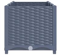 Generic Potager surélevé Haut de Gamme avec Système D'arrosage Automatique, Jardinière Modulaire en Polypropylène Style Rotin, Potager surélevé pour Herbes Aromatiques et (Gris bleu)