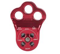 Generic Poulie Simple D'escalade à Trois Trous, Aluminium 7075 D'aviation avec Roulement à Billes pour le Travail Aérien de Sauvetage D'escalade, Surface Lisse, Légère Tension Statique