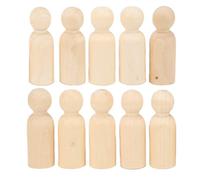 Generic Poupée à Chevilles en Bois, Accessoires de Bricolage Lisses et Sûrs pour la Décoration, Paquet de 10, Développement des Compétences Pratiques pour Les Enfants (75MM garçon)
