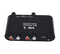 Generic Préampli de Microphone 36dB Gain Sound Ducking Mic Préamplificateur pour Micros à Condensateur Dynamiques, Alliage D'aluminium Noir 1pc