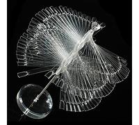 Generic Présentoir de Nuancier pour Nail Art, 120 Bâtons, étagère Portable en Spirale pour Faux Ongles pour Salons de Manucure et Pratique du Nail Art, Matériau PP Durable (Couleur transparente)