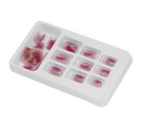 Generic Press On Nails Kit de Faux Ongles Minces à Couverture Complète pour Femme Outil de Manucure à Coller sur les Ongles pour les Rassemblements, les Mariages et les Rendez-vous Matériau ABS de