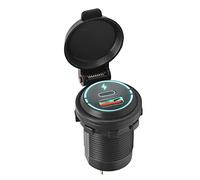 Generic Prise de Chargeur USB étanche 12V, Charge Rapide PD Type C QC 3.0, Adaptateur de Chargeur de Voiture pour Moto RV ATV, Noir, 1 Pièce