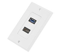 Generic Prise de Panneau Mural USB Port Multimédia intégré pour Appareils Vidéo Ports Directs et USB Construction ABS pour le Câblage de la Maison et du Bureau