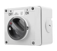 Generic Prise Extérieure étanche à la Poussière avec Boutons Marche/arrêt Rotatifs pour Composants de Contrôle Industriels, Matériau PC Ignifuge, pour Utilisation sur Chantier (2P40A)