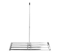generic Professionnel 304 RAKE DE Ligne DE Lawn en Acier Inoxydable, 47,2x10,2 Pouces Tool DE Niveau pour Le Parcours DE Golf, la Ferme et Le Jardin D'arrière-Cour - Niveller DE Sol
