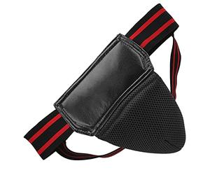 Generic Protecteur D'aine pour Boxe, Jockstrap Respirant avec Bande Réglable pour Kickboxing, Muay Thai, Cuir PU Durable, Taille Moyenne (Black)