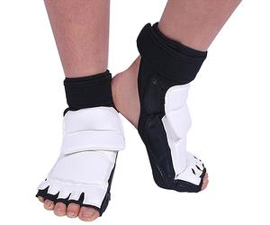 Generic Protecteur de Pied de Taekwondo, équipement de Protection de Pied de Taekwondo en PU éponge avec Double Fixation et Tissu élastique, Ajustement Environnant des Orteils Flexibles pour (XS)