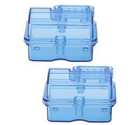 Generic Protecteur de Récepteur Radio RC, Boîte de Réception Anti-éclaboussures, 2 Jeux D'installation à Vis, Bleu Transparent 2,1x1,5x1,3 Pouces pour Voitures/modèles de Navires RC Généraux