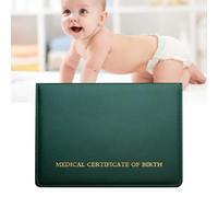 Generic Protecteur de Support de Couverture de Certificat de Naissance en PU - Document pour Certificats, Dossiers de Vaccins et Récompenses - Solution de Stockage Portable et élégante pour les