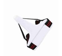 Generic Protecteur D'entrejambe pour Femmes, Protection D'aine Confortable et Réglable pour karaté Sanda, Cuir PU de Haute qualité Blanc (L)