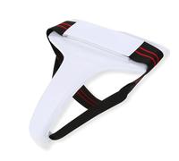 Generic Protection D'entrejambe de Taekwondo pour Femmes, Protection D'entrejambe Absorbant Les Chocs pour la Boxe, karaté Sanda, Cuir PU Blanc, Jockstrap pour Femmes, Taille XL (M)