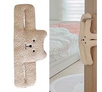 Generic Protections contre le Pincement de Porte, Joli Bouchon de Protection pour Enfants, Accessoire de Poignée de Porte Décoratif en Cachemire, 1 Paquet (Petit Ours)