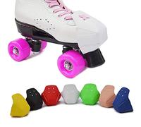 Generic Protège-orteils Protège-orteils Embouts D'orteils en Cuir PU pour Patins à Roulettes avec 4 Trous de Réglage pour la Plupart des Patins à Roulettes (Rose)