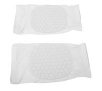 Generic Protège-Tibias de Football, Manches de Compression Respirantes à Séchage Rapide avec Coussin Beehive EVA amélioré pour Le Football, Le Basket-Ball, Le Ski, la Course à Pied, Le (White)