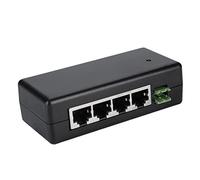 Generic Puissant Injecteur PoE à 4 Ports, Sûr à Utiliser, Compatible avec Les Périphériques Réseau IEEE802.3af/at pour Caméra IP