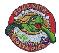 Generic Pura Vida - Écusson Costa Rica (7,6 cm) thermocollant ou à coudre - Emblème de voyage souvenir de voyage - Parfait pour sacs à dos, vestes, chapeaux, bagages, sacs - Écussons cadeaux à faire