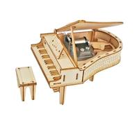 Generic Puzzle 3D En Bois pour Boîte à Musique de Piano, Kit de Construction éducatif, Kits de Modèles pour Adultes à Construire, Cadeaux de Noël pour Adultes, Modèle A