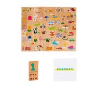 Generic Puzzle de comptage de nombres, jouet éducatif préscolaire à double face pour entraînement à la réflexion, pour enfants de 4 à 6 ans, cadeau