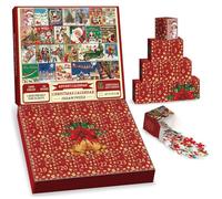 Generic Puzzle de Noël 2025 Calendrier de l'Avent 1000 pièces Puzzle 24 jours Calendrier de compte à rebours Cadeau pour le compte à rebours jusqu'à Noël